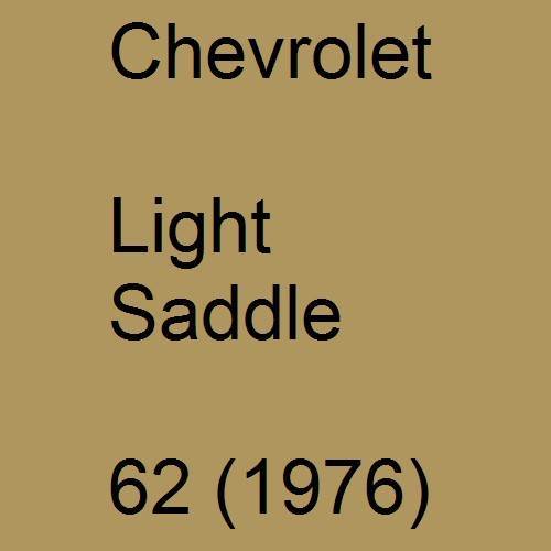 Chevrolet, Light Saddle, 62 (1976).